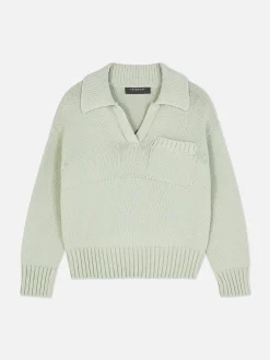 Knit Polo Sweater