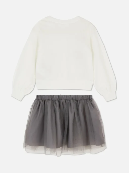 Knitted Cardigan And Tutu Set