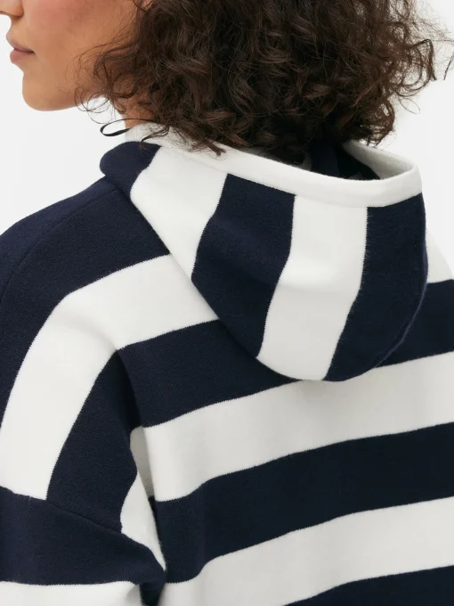 Knitted Stripe Hoodie