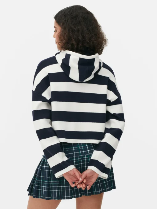 Knitted Stripe Hoodie
