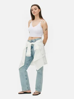 Lace Trim Cropped Cami
