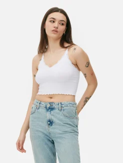Lace Trim Cropped Cami