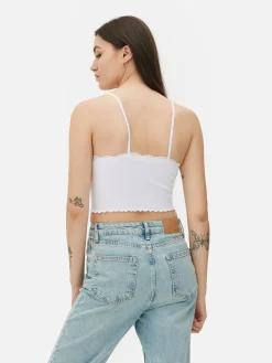 Lace Trim Cropped Cami