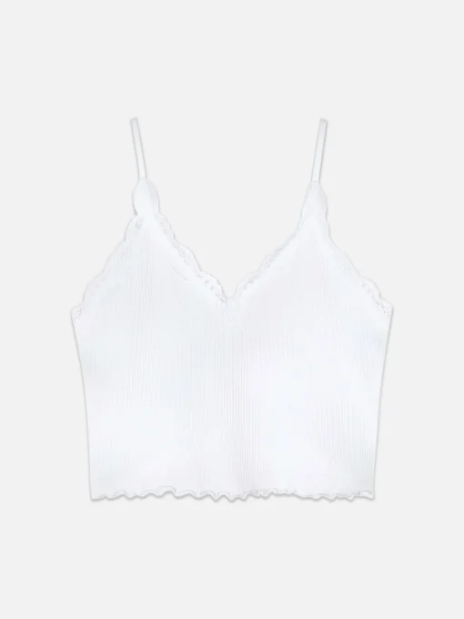Lace Trim Cropped Cami