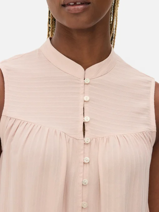 Ladder Detail Peasant Blouse