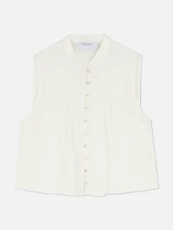 Ladder Detail Peasant Blouse