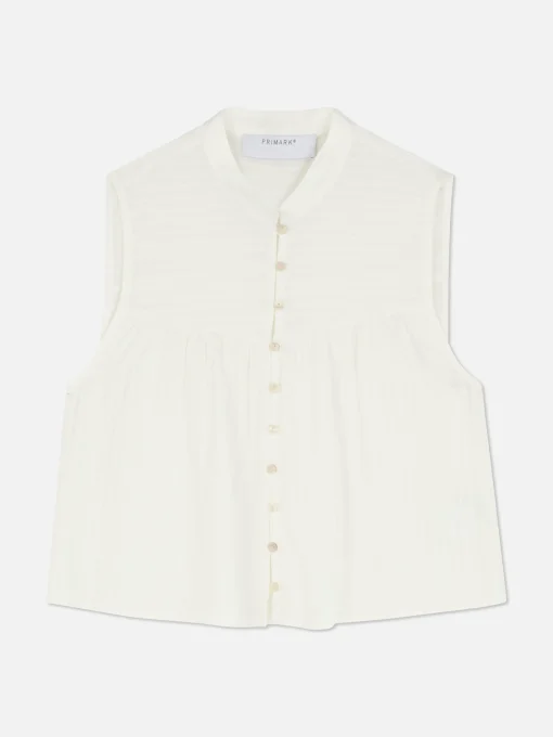Ladder Detail Peasant Blouse