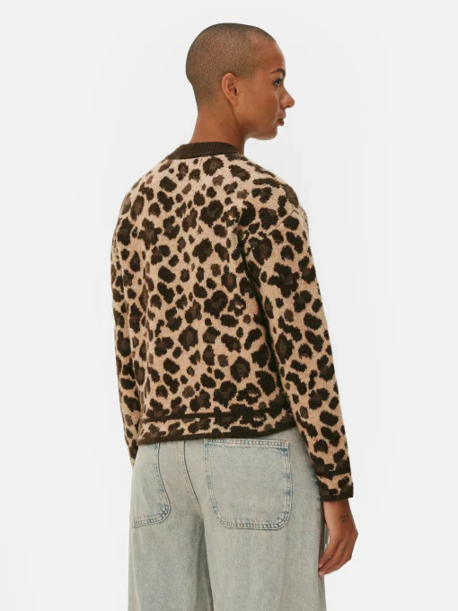 Leopard Bomber Cardigan