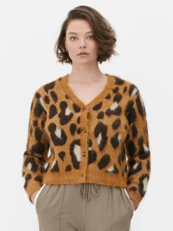 Leopard Cropped Cardigan