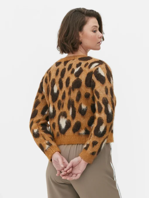 Leopard Cropped Cardigan