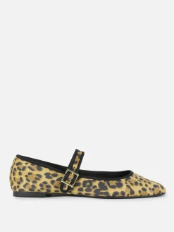Leopard Mary Jane Ballet Flats