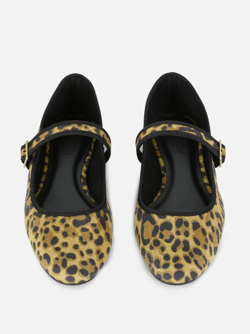 Leopard Mary Jane Ballet Flats