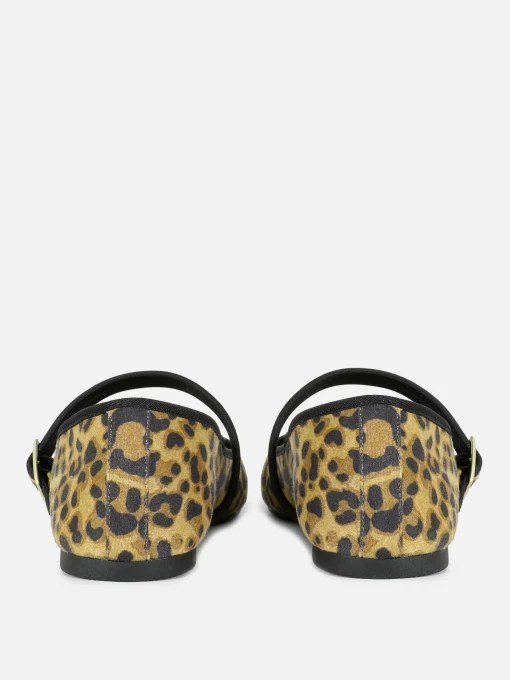 Leopard Mary Jane Ballet Flats