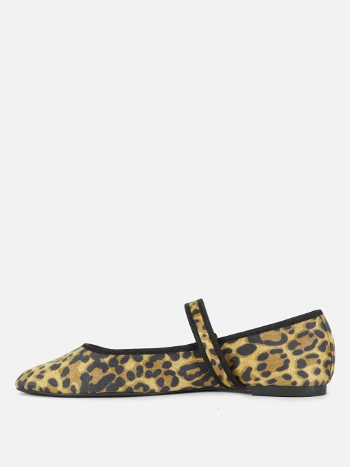Leopard Mary Jane Ballet Flats