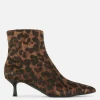 Leopard Print Kitten Heel Boots