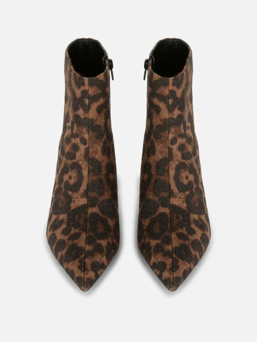 Leopard Print Kitten Heel Boots