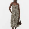 Leopard Print Midi Slip Dress