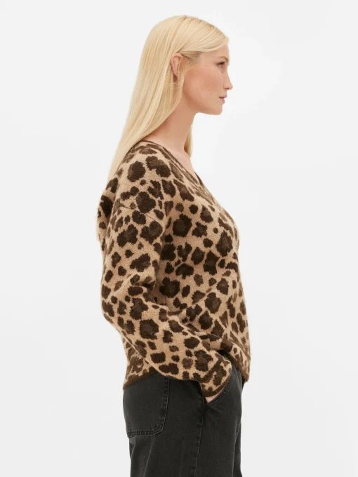 Leopard V-Neck Sweater