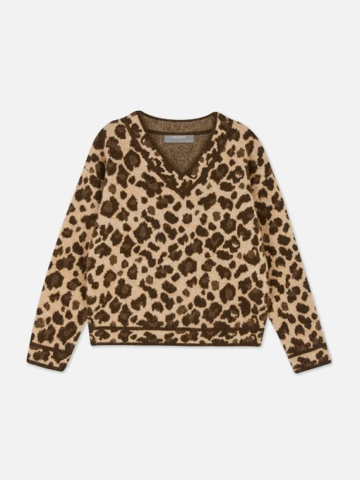 Leopard V-Neck Sweater