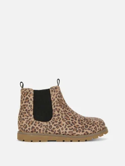 Leopard Zip Ankle Boots