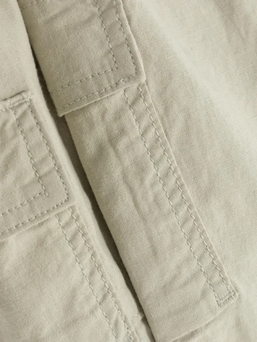 Linen Blend Cargo Pants