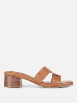 Link Strap Heeled Mules