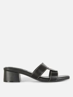 Link Strap Heeled Mules