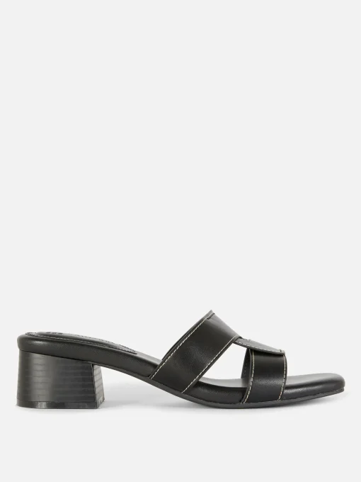 Link Strap Heeled Mules