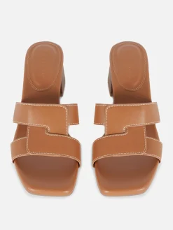 Link Strap Heeled Mules