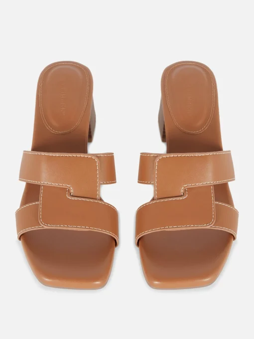 Link Strap Heeled Mules