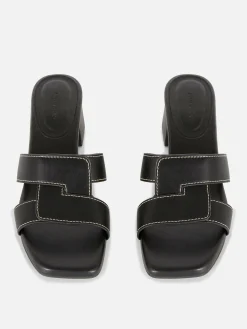 Link Strap Heeled Mules