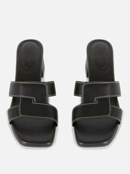 Link Strap Heeled Mules