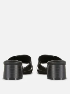 Link Strap Heeled Mules