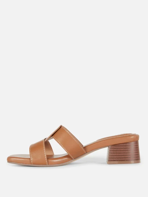 Link Strap Heeled Mules