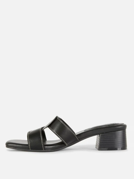 Link Strap Heeled Mules
