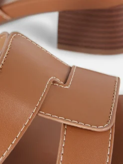 Link Strap Heeled Mules
