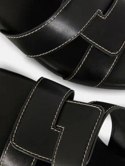 Link Strap Heeled Mules