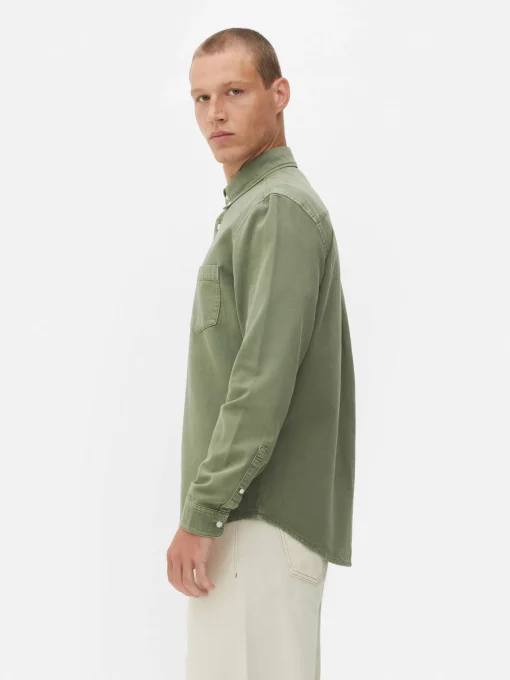 Long Sleeve Cotton Twill Shirt