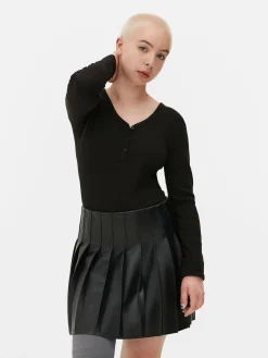 Long Sleeve Henley Bodysuit