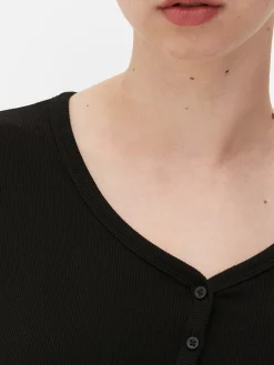 Long Sleeve Henley Bodysuit