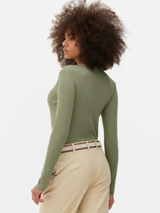 Long Sleeve Henley Bodysuit