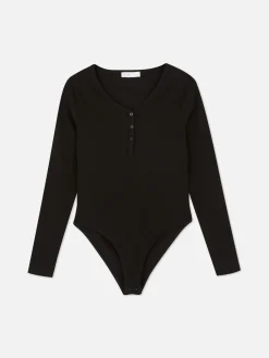 Long Sleeve Henley Bodysuit