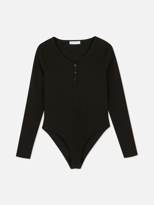 Long Sleeve Henley Bodysuit