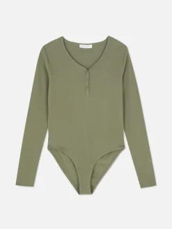 Long Sleeve Henley Bodysuit