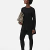 Long Sleeve Long Curved Hem Top