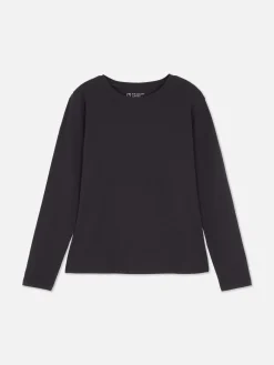 Long Sleeve Stretch Crew Neck Top