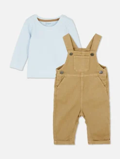 Long Sleeve T-Shirt And Dungarees Set