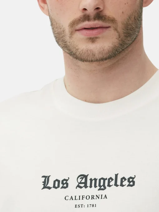 Los Angeles Statue Print T-Shirt
