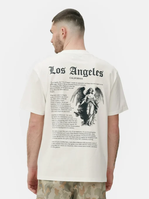 Los Angeles Statue Print T-Shirt