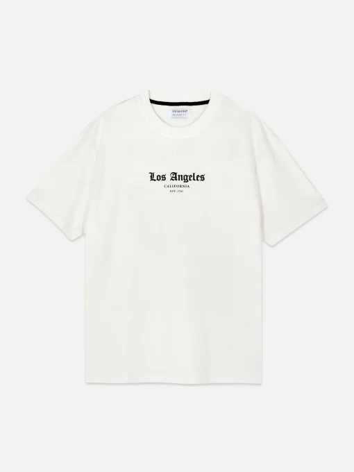 Los Angeles Statue Print T-Shirt